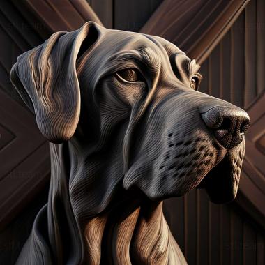 3D model Great Dane dog (STL)